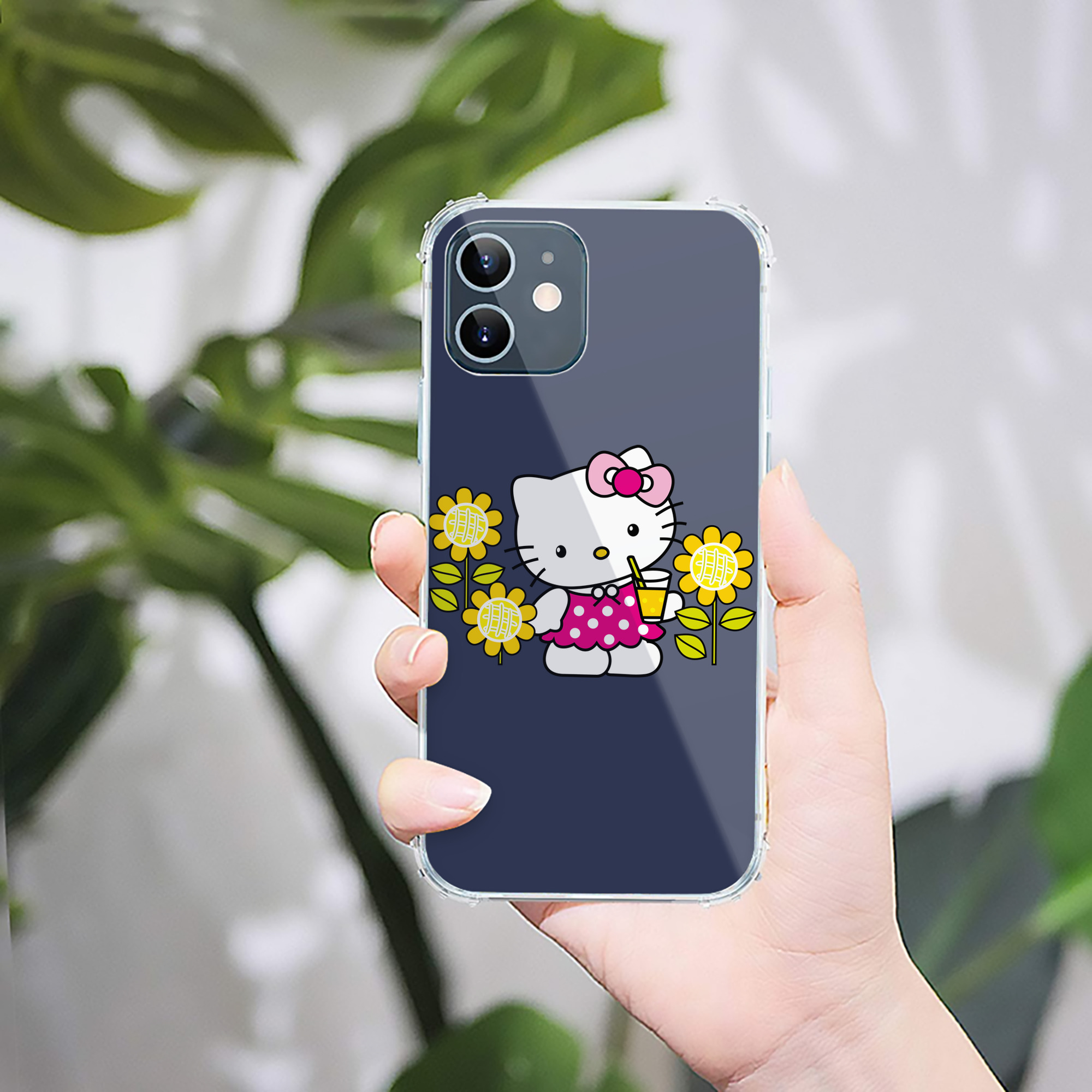 （画像用） Hello Kitty ハローキティ 【iPhone 12シリーズ対応】透明スマホケース（クリアソフトケース）